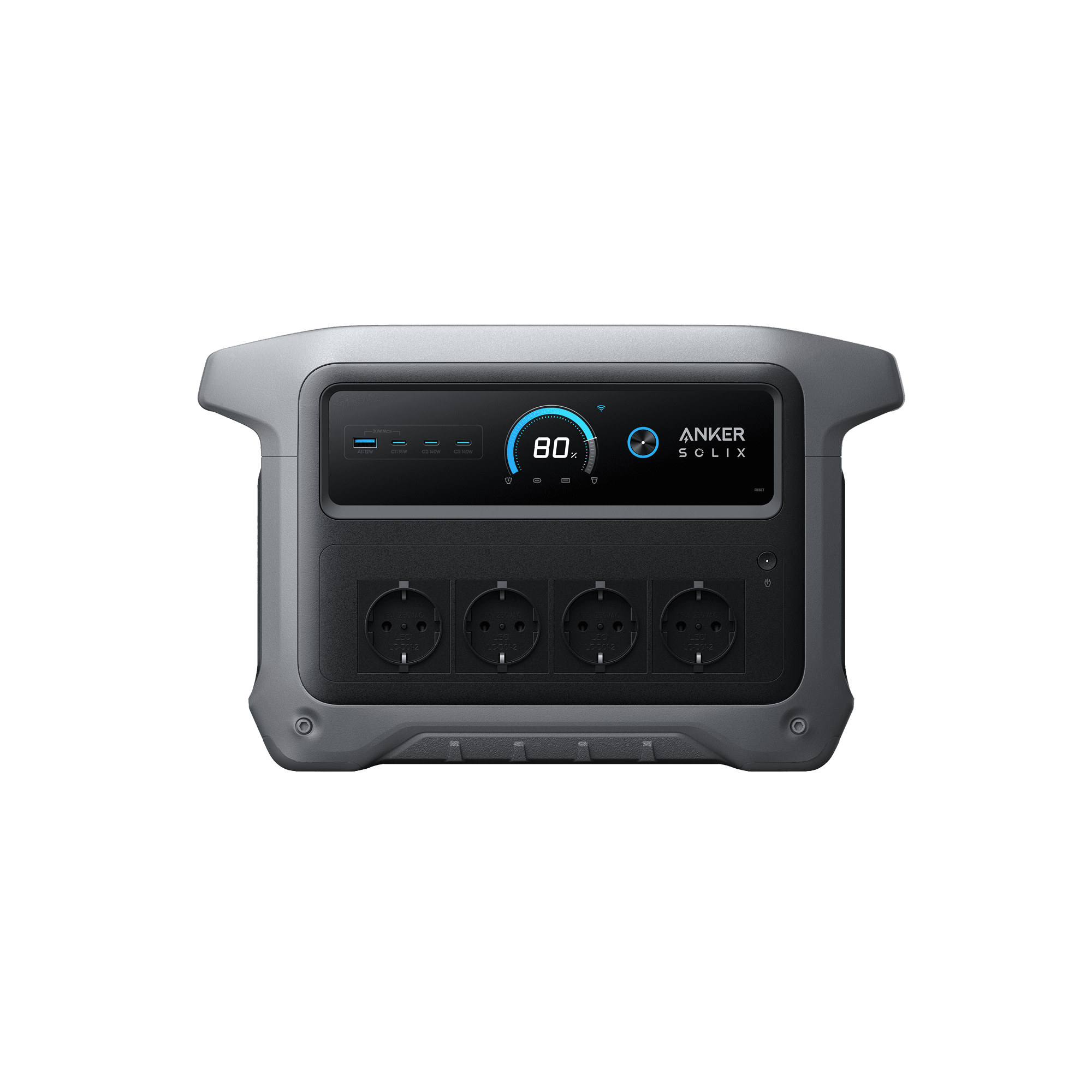 Anker SOLIX C1000 Gen 2 vista frontal sobre fondo transparente
