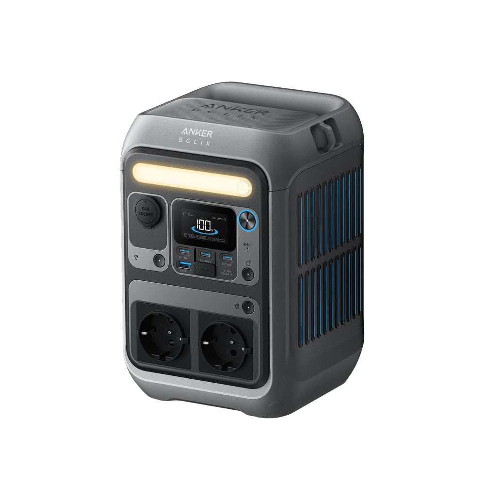 Anker SOLIX C300 vista frontal sobre fondo transparente