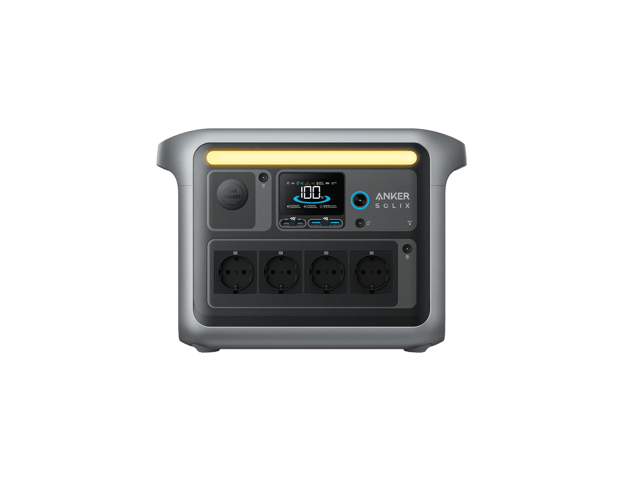Anker SOLIX C1000 vista frontal sobre fondo transparente